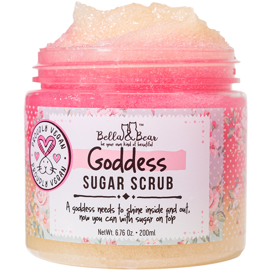 Bella&Bear:Gommage au sucre Goddess, exfoliant pour le corps, avec savon ajouté 6,7 oz