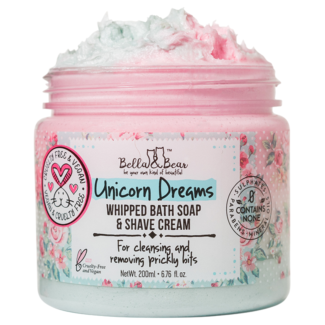 Savon de bain fouetté et crème à raser Licorn Dreams-Bella&Bear