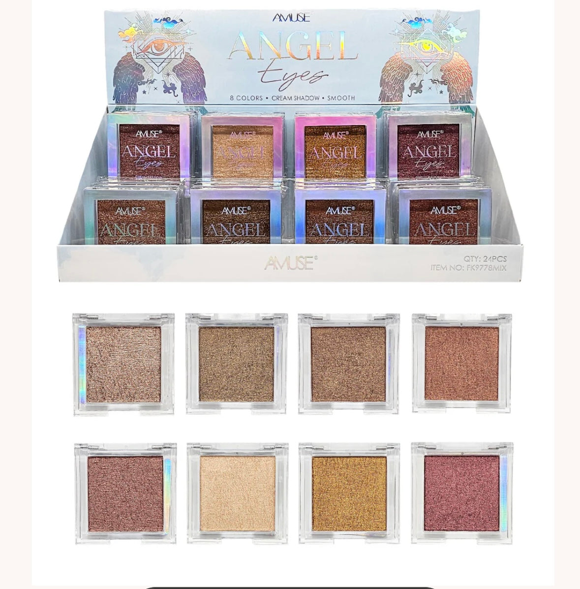 Ombres à paupières brillante ange d'Amuse - Maquillage