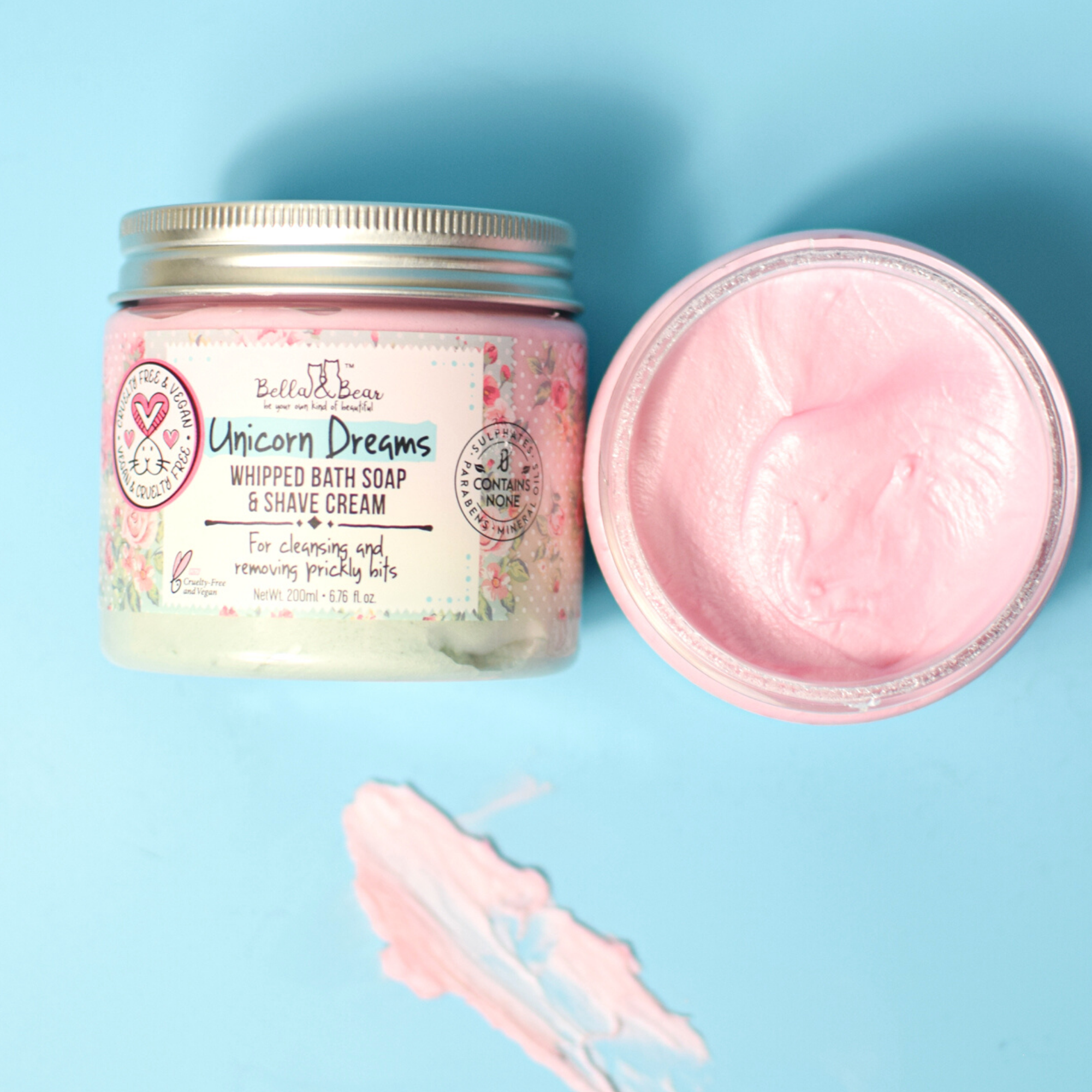 Savon de bain fouetté et crème à raser Licorn Dreams-Bella&Bear