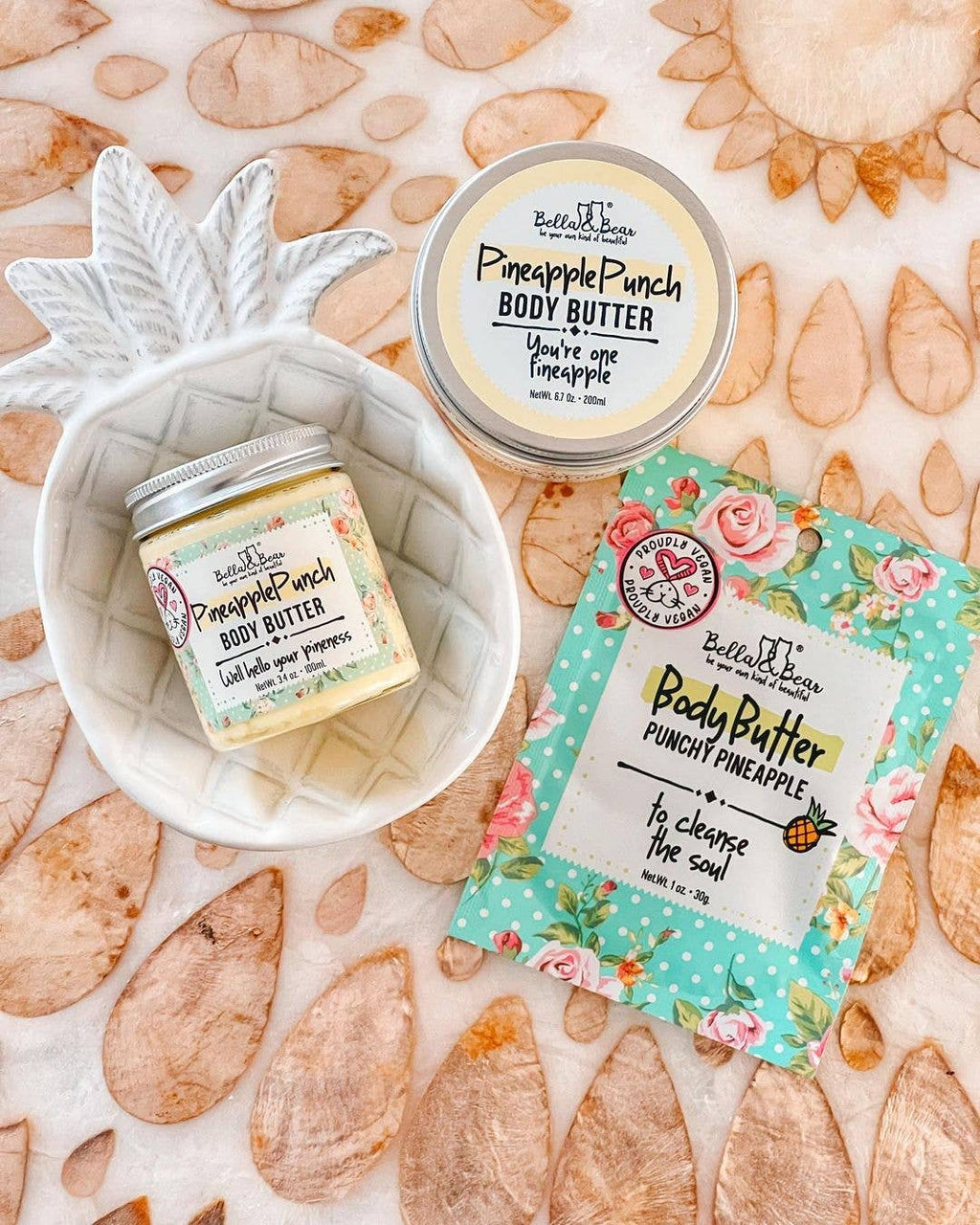 Savon de bain fouetté Pineapple Punch - Nettoyant hydratant -Bella&Bear
