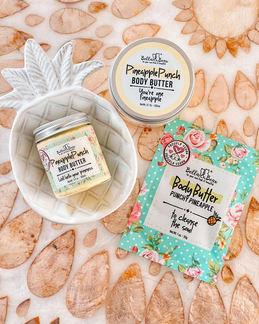 Savon de bain fouetté Pineapple Punch - Nettoyant hydratant -Bella&Bear