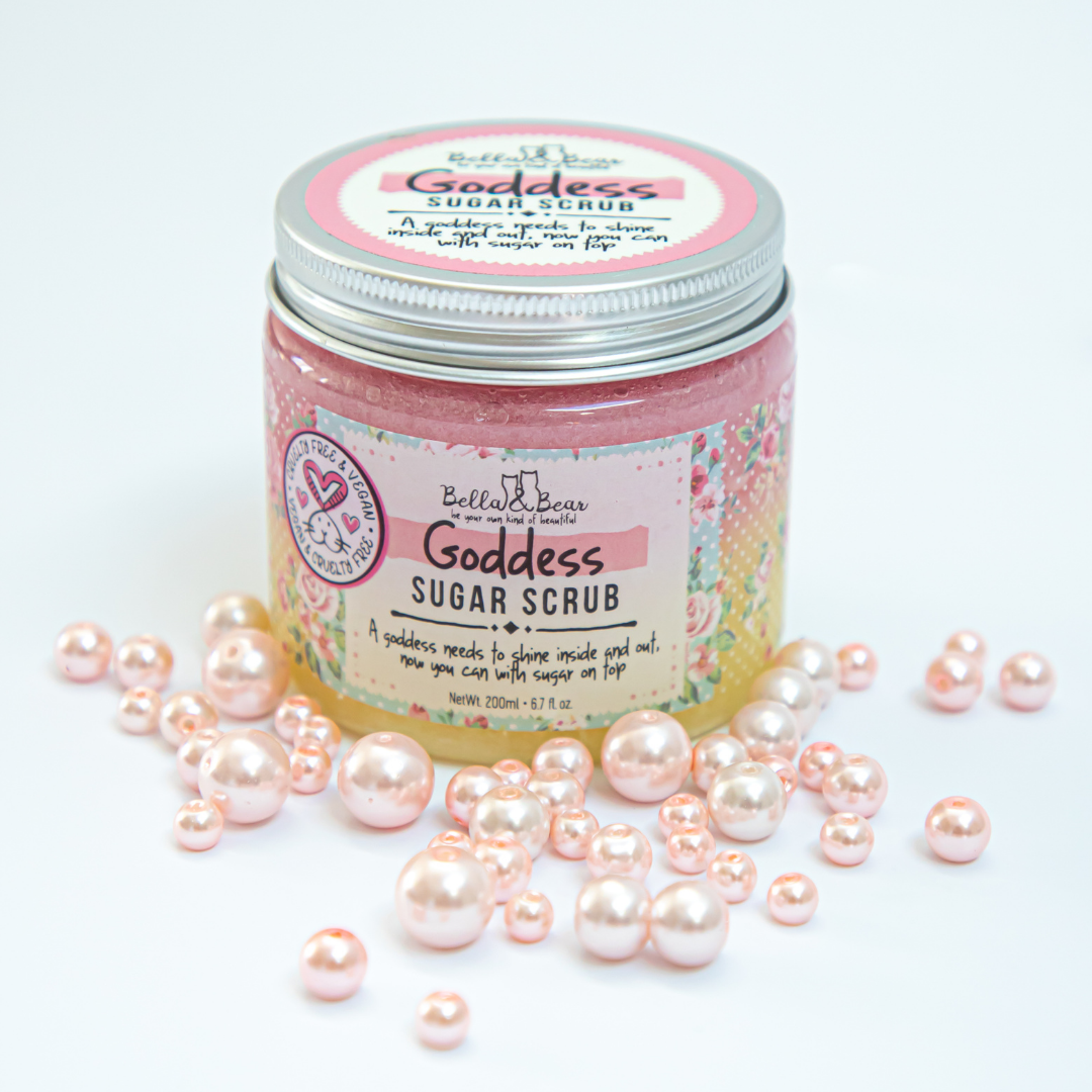 Bella&Bear:Gommage au sucre Goddess, exfoliant pour le corps, avec savon ajouté 6,7 oz
