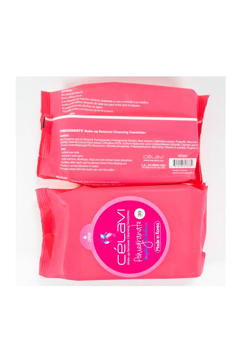 Celavi MT005 Lingettes Démaquillantes à la Grenade - 6 pièces