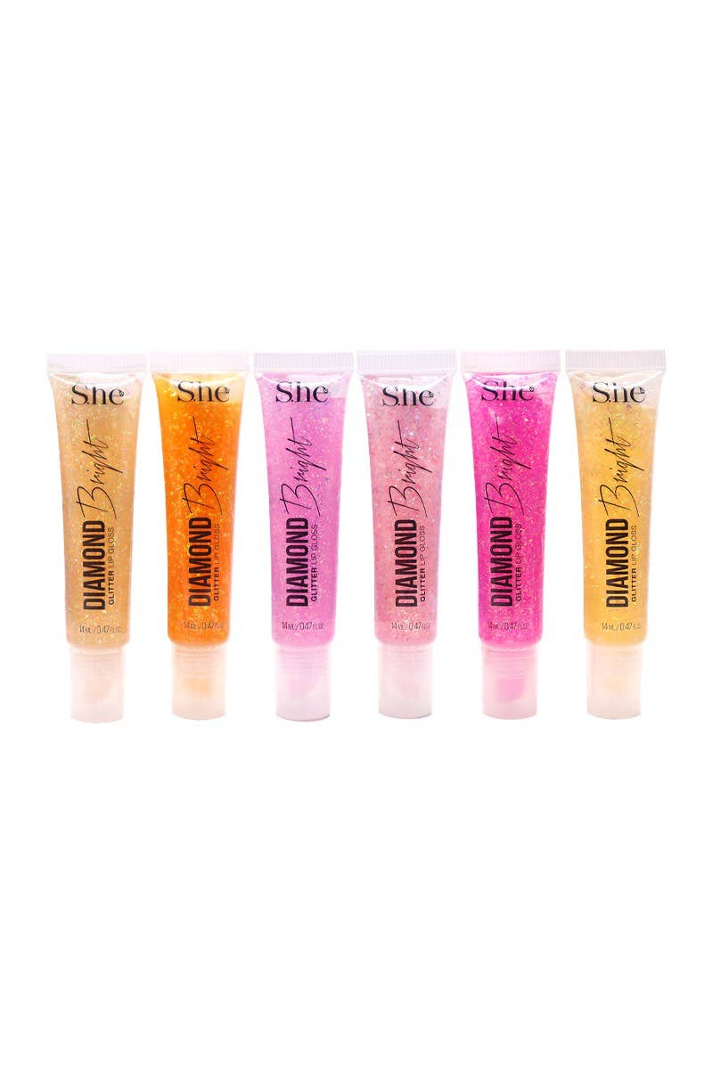 Gloss à lèvres à paillettes Makeup She LG780 Diamond Bright