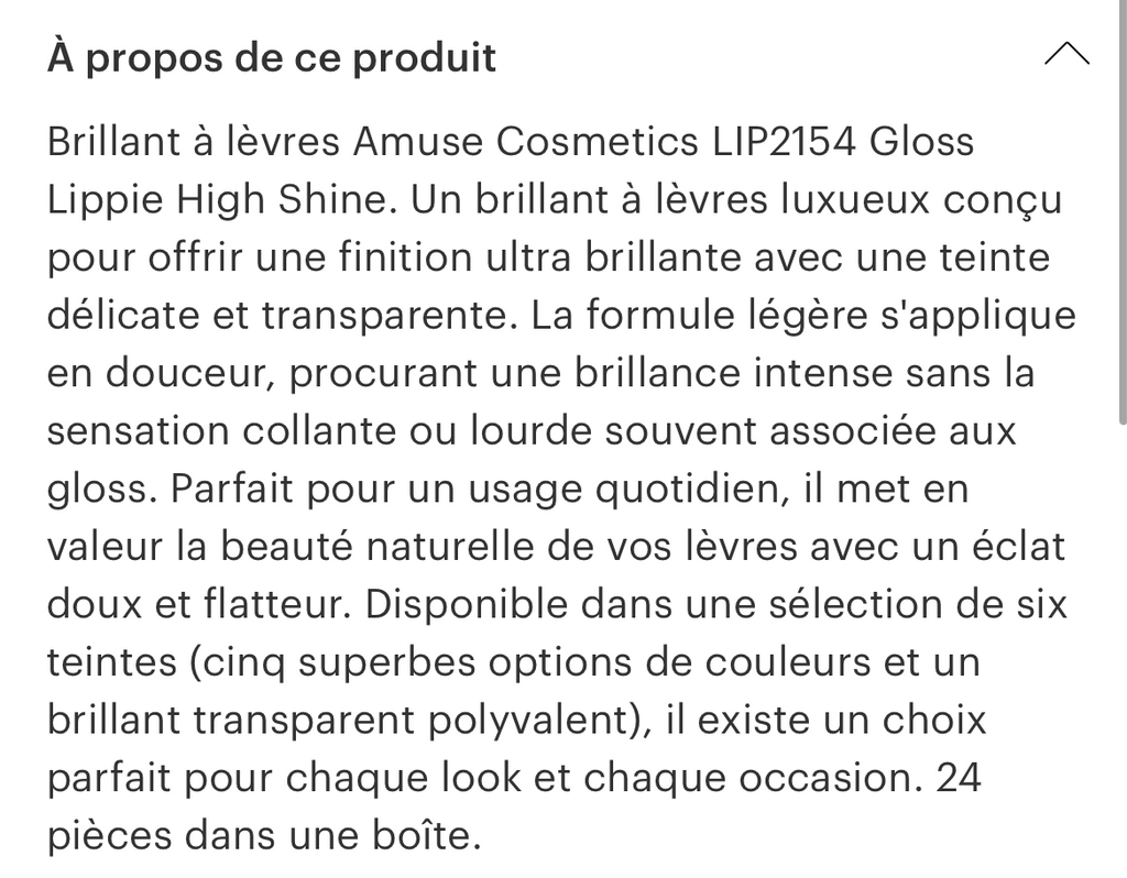 Brillant à lèvres Amuse - LipGloss Amuse