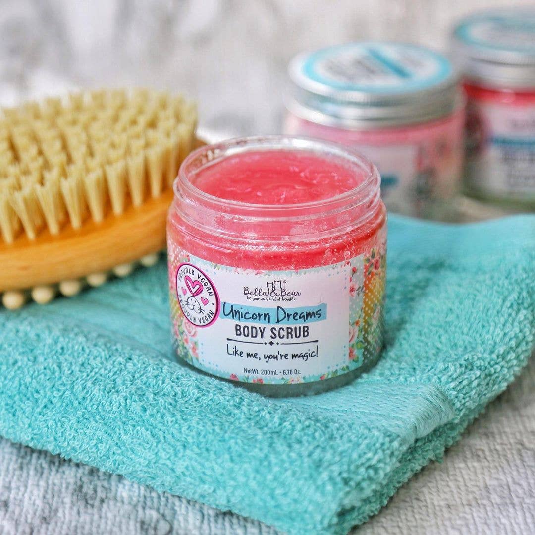 Gommage, nettoyant et hydratant pour le corps 3 en 1 Unicorn Dreams-Bella&Bear