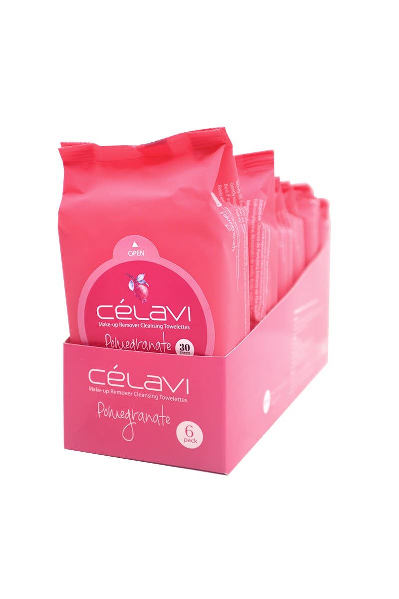 Celavi MT005 Lingettes Démaquillantes à la Grenade - 6 pièces