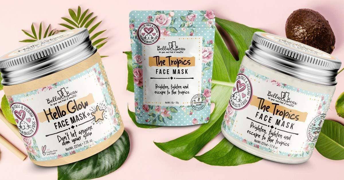 Masque facial Hello Glow pour éclaircir et lisser-Bella&Bear