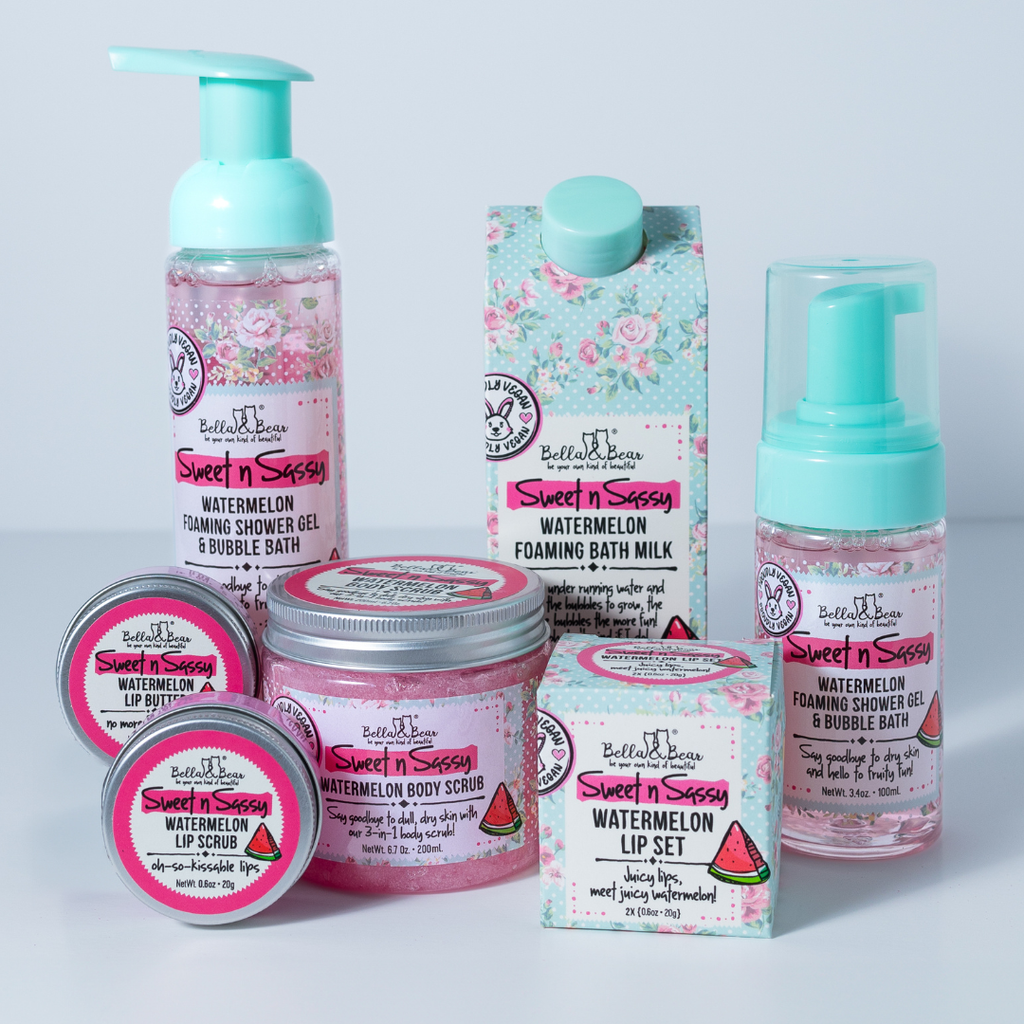 Gel douche et bain moussant à la pastèque Sweet 'n' Sassy-Bella&Bear