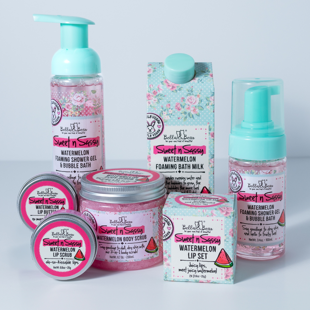 Gel douche et bain moussant à la pastèque Sweet 'n' Sassy-Bella&Bear