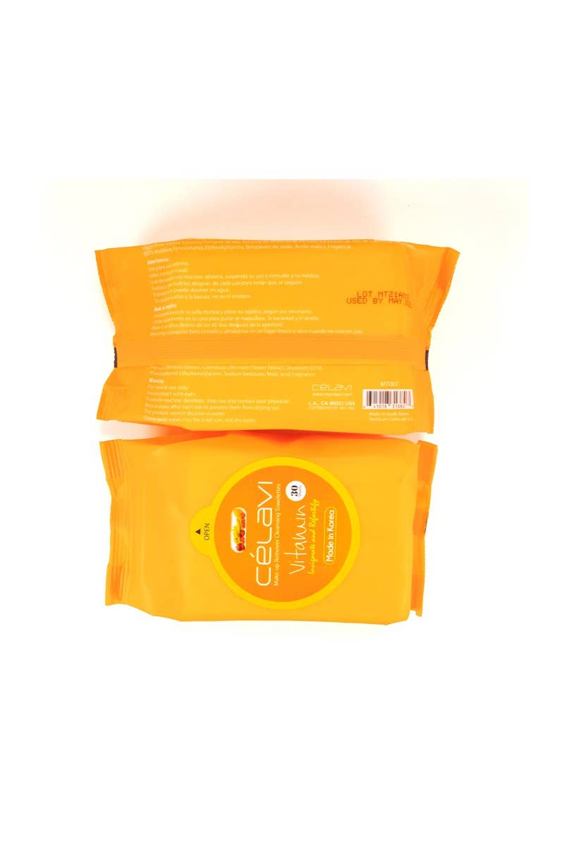 Celavi MT007 Lingettes Démaquillantes à la Vitamine - 6 pièces