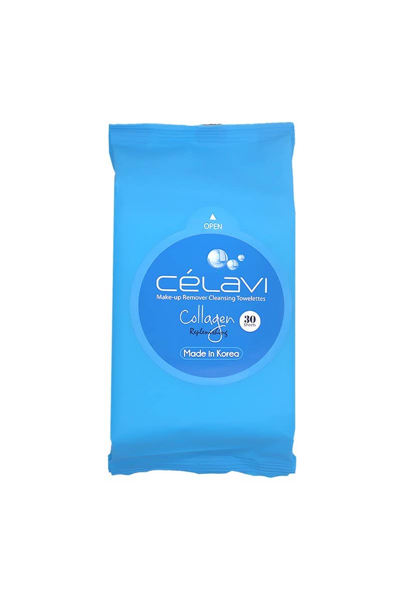Lot de 6 lingettes nettoyantes au collagène Celavi MT002
