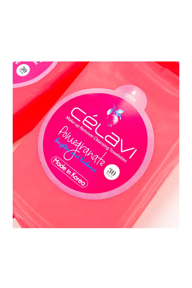 Celavi MT005 Lingettes Démaquillantes à la Grenade - 6 pièces