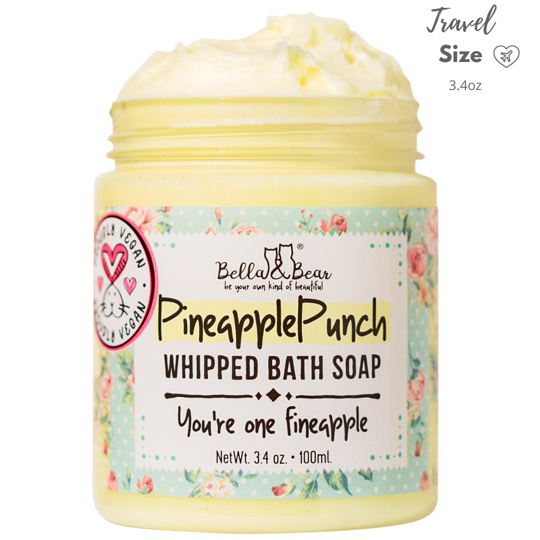Savon de bain fouetté Pineapple Punch - Nettoyant hydratant -Bella&Bear