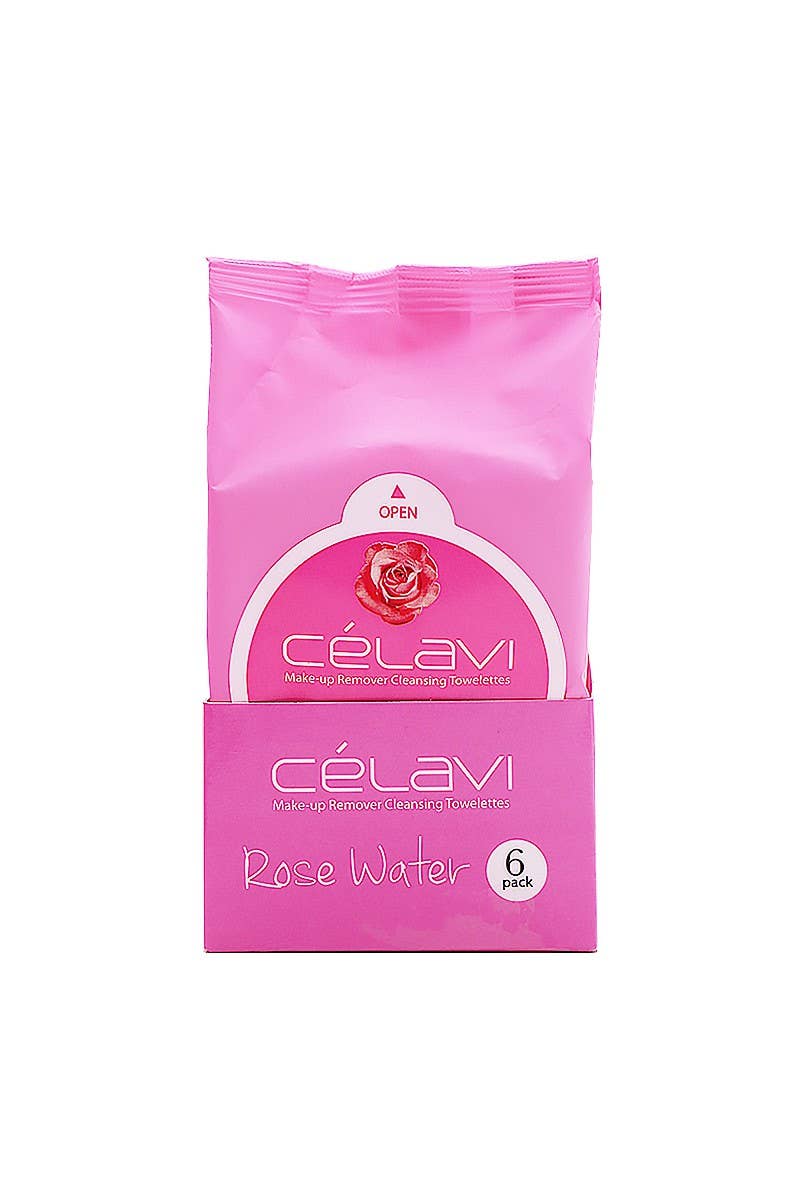 Celavi MT021 Lingettes Démaquillantes à l'Eau de Rose - 6 pièces