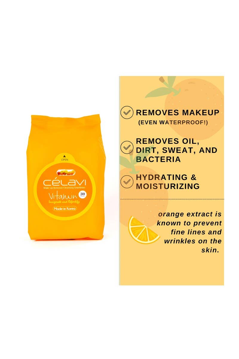 Celavi MT007 Lingettes Démaquillantes à la Vitamine - 6 pièces